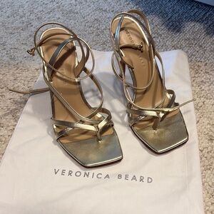 Veronica Beard Gold Metallic Stiletto Heels